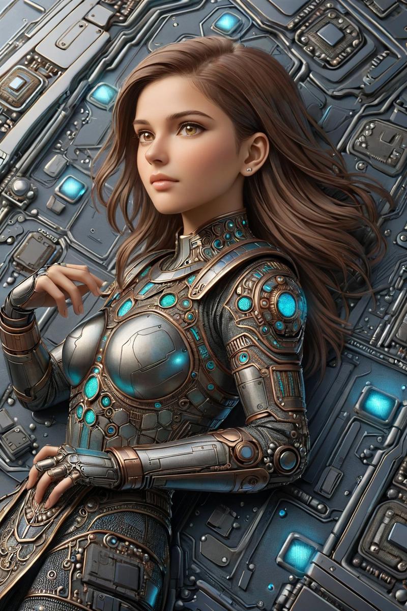 00386-3822927577-indian woman 25yo, Brown-haired head, lies, Fear, handsome dark fantasy futurism, faces challenges , (full armor dress_1.3), hyp.jpg